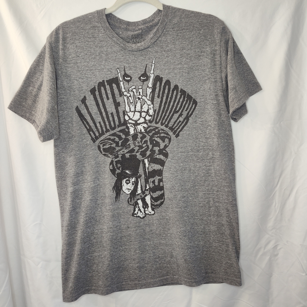 Alice Cooper Gray Graphic T-Shirt